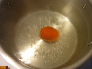 Place tomatoes in pot of boiling water for 40 seconds