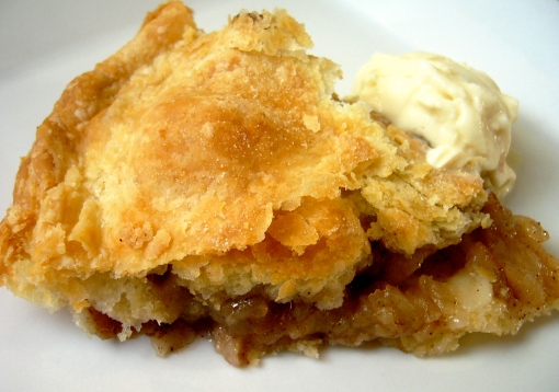 Apple pie with flaky homemade pastry and vanilla ice cream - perfect for an Inauguration Celebration!
