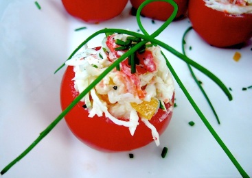 Crab and Avocado Stuffed Tomatoes
